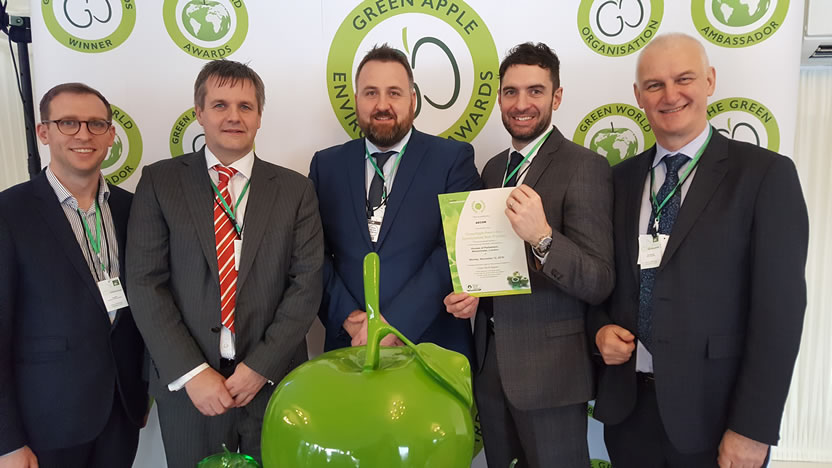 NI Water Team Awarded World-Class Green Apple Environmental Accol