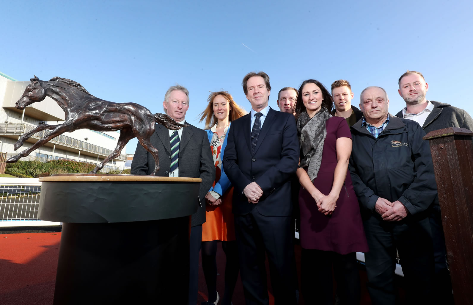 Down Royal manager Mike Todd with racecourse management and ground staff. Photo by William Cherry Press Eye