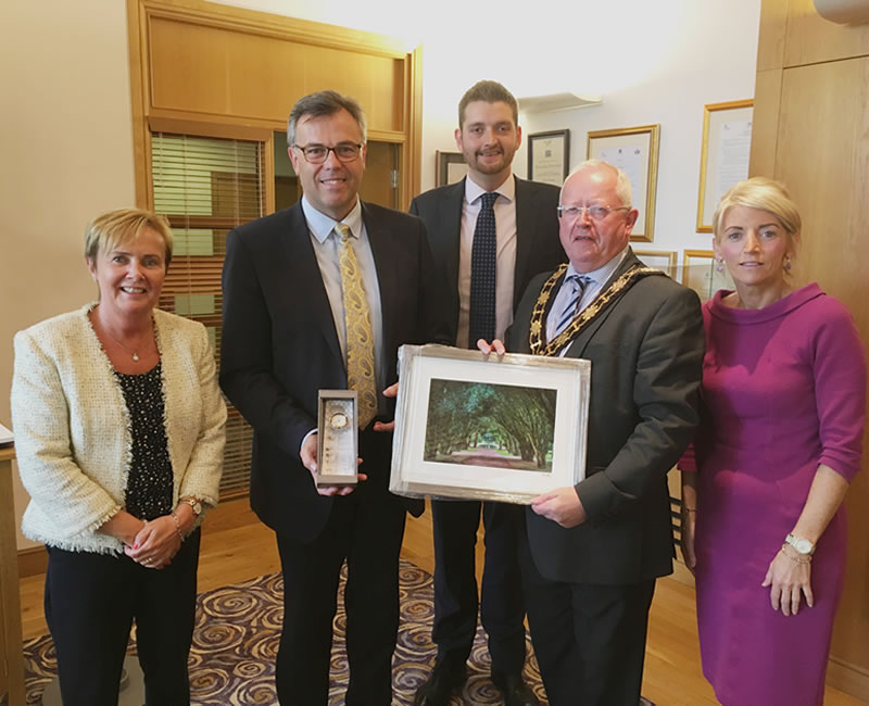 Mayoral Reception For Alastair Hamilton Outgoing Boss Of Invest NI