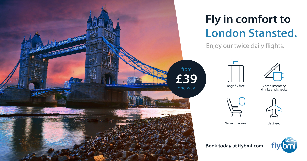 FLYBMI Reduced London Fares